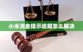 小米消金提示逾期怎么解决
