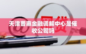 天津普惠金融调解中心是催收公司吗