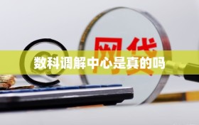 数科调解中心是真的吗