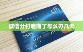 微信分付逾期了怎么办几天