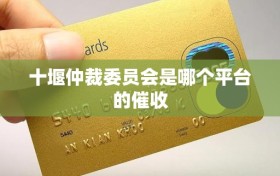 十堰仲裁委员会是哪个平台的催收