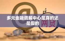 多元金融调解中心是真的还是假的