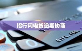 招行闪电贷逾期协商