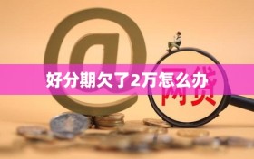 好分期欠了2万怎么办