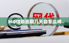 360借条逾期几天会怎么样