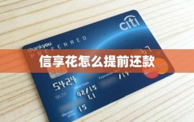 信享花怎么提前还款