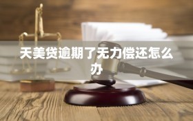 天美贷逾期了无力偿还怎么办
