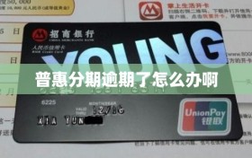 普惠分期逾期了怎么办啊