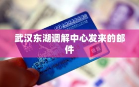 武汉东湖调解中心发来的邮件