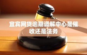 宜宾网贷逾期调解中心是催收还是法务