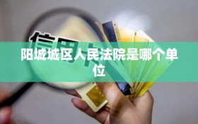 阳城城区人民法院是哪个单位