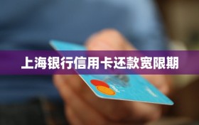 上海银行信用卡还款宽限期