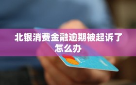 北银消费金融逾期被起诉了怎么办
