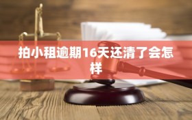 拍小租逾期16天还清了会怎样