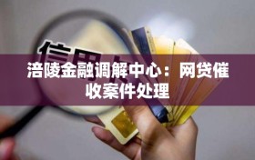 涪陵金融调解中心：网贷催收案件处理
