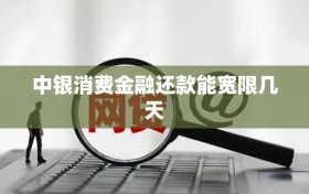 中银消费金融还款能宽限几天