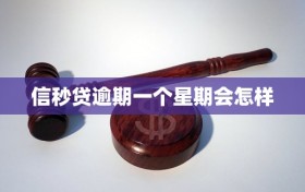 信秒贷逾期一个星期会怎样