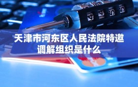 天津市河东区人民法院特邀调解组织是什么
