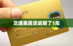 交通惠民贷逾期了1年