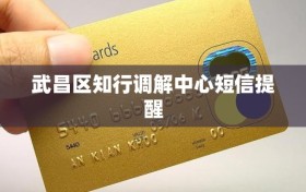 武昌区知行调解中心短信提醒