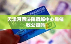 天津河西法院调解中心是催收公司吗