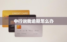 中行说我逾期怎么办