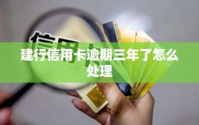 建行信用卡逾期三年了怎么处理