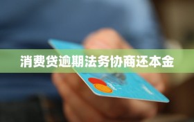 消费贷逾期法务协商还本金