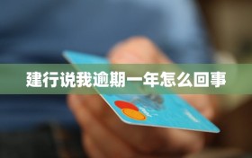 建行说我逾期一年怎么回事