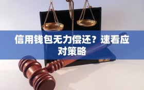 信用钱包无力偿还？速看应对策略