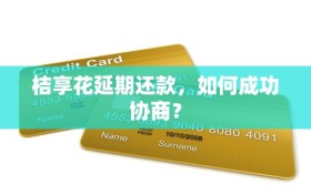 桔享花延期还款，如何成功协商？