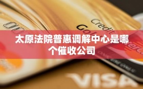 太原法院普惠调解中心是哪个催收公司