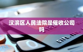 汉滨区人民法院是催收公司吗