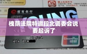 槐荫法院特邀段北调委会说要起诉了