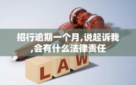 招行逾期一个月,说起诉我,会有什么法律责任