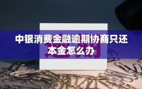 中银消费金融逾期协商只还本金怎么办
