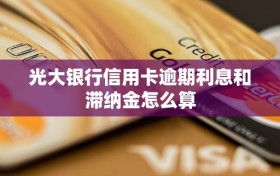 光大银行信用卡逾期利息和滞纳金怎么算