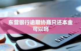 东营银行逾期协商只还本金可以吗