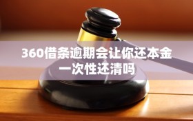 360借条逾期会让你还本金一次性还清吗