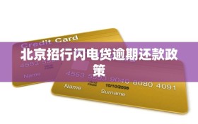 北京招行闪电贷逾期还款政策