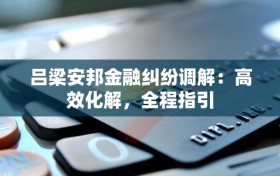 吕梁安邦金融纠纷调解：高效化解，全程指引