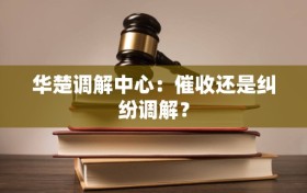 华楚调解中心：催收还是纠纷调解？