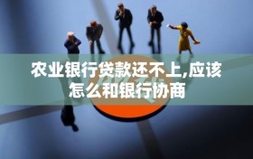 农业银行贷款还不上,应该怎么和银行协商