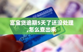 富宝贷逾期5天了还没处理,怎么查出来