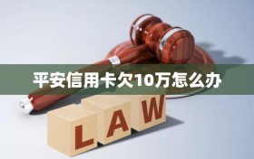平安信用卡欠10万怎么办