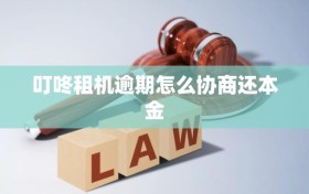 叮咚租机逾期怎么协商还本金