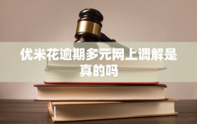 优米花逾期多元网上调解是真的吗