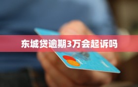 东城贷逾期3万会起诉吗