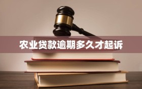 农业贷款逾期多久才起诉