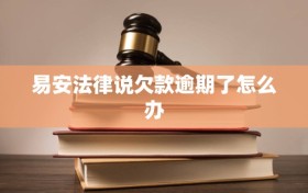 易安法律说欠款逾期了怎么办